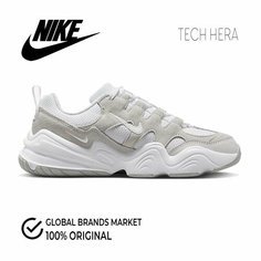 Кроссовки NIKE Tech Hera, полнота F, размер 35 EU, белый/серый