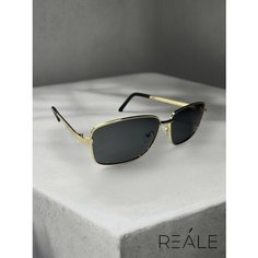 Солнцезащитные очки REALE, черный/золотой