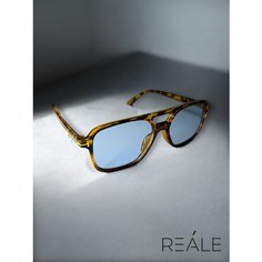 Солнцезащитные очки REALE, мультиколор, оранжевый, синий, голубой