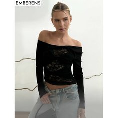Лонгслив EMBERENS, размер L, , черный, Черный
