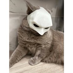 Маска для кота бэтмен белая World Plast