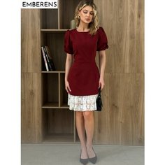 Платье EMBERENS Весна-лето 2025, размер 40, бордовый