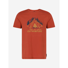 Футболка OUTVENTURE Travel Men’s SS T-Shirt, размер 52, кирпичный