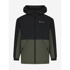 Ветровка OUTVENTURE Travel Boys Windbreaker, размер 146/152, черный/зеленый