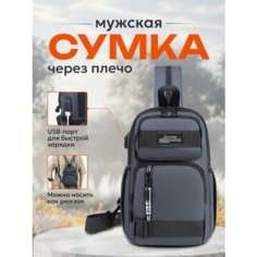 Сумка-рюкзак , фактура матовая, гладкая, серый Нет бренда