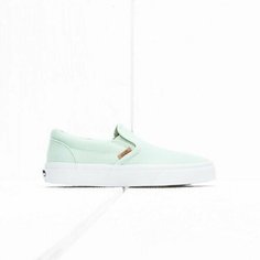 Слипоны VANS, размер 7,5 US / 25,5 CM, бирюзовый, белый