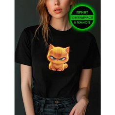 Футболка Romax Tex Котики, размер 58, черный