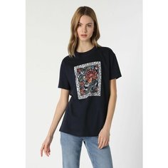 Футболка COLINS Comfort Fit, размер XS/S, темно-синий