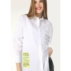 Рубашка COLINS Relaxed Fit, размер M, белый