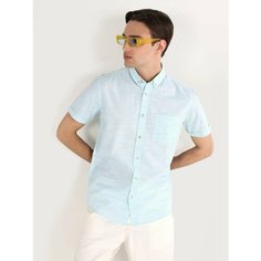 Рубашка COLINS Slim Fit, размер M, зелeный