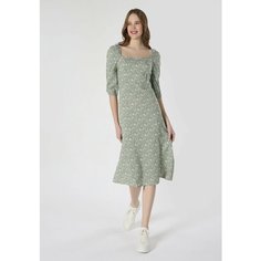 Платье COLINS Slim Fit, размер XS, оливковый