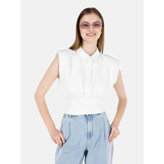 Блуза COLINS Slim Fit, размер L, белый
