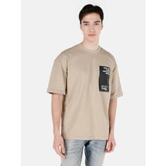 Футболка COLINS Oversize Fit, размер S, бежевый