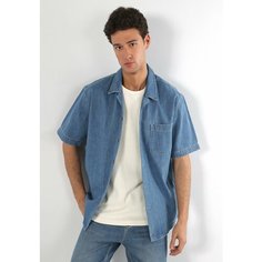Рубашка COLINS 145 ELIAS Oversize Fit, размер L, cиний