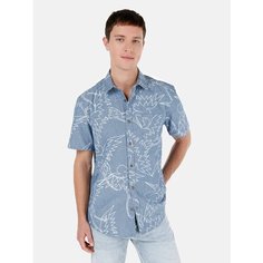 Рубашка COLINS Regular Fit, размер S, индиго