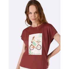 Футболка COLINS Regular Fit, размер XS, коричневый