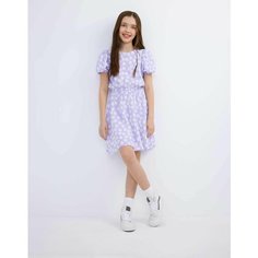 Платье Gloria Jeans, размер 14+/164-170, фиолетовый/белый