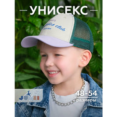 Бейсболка JUMBI для детей, размер 48-51, зеленый/бежевый