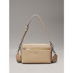 Сумка кросс-боди CALVIN KLEIN, фактура зернистая, матовая, бежевый