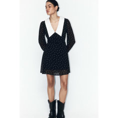 Платье Befree Woman Mix&Match, размер M, черный, белый