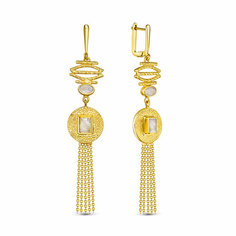 Серьги ELEMENT47, серебро, 925 проба, лунный камень