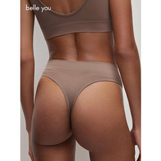 Трусы belle you Perfect fit, размер XS/S, серо-бежевый