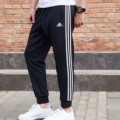 Брюки джоггеры adidas, размер S INT, черно-белый
