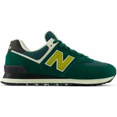 Кроссовки New Balance 574, полнота F, размер 7 US, зеленый