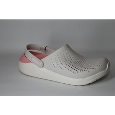 Сабо Crocs, размер 38-39, розовый, бежевый, пыльная роза, серый