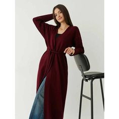 Кардиган World of Estiya, размер oversize, , бордовый, бордовый