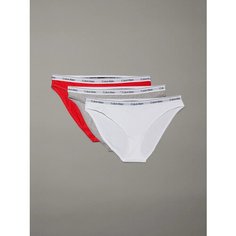 Трусы CALVIN KLEIN ICON LOGO, комплект из 3 шт., размер L, white/molten/grey heather