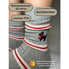 Носки , размер 36-39, серый Нет бренда