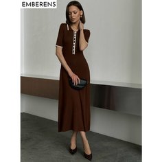 Платье EMBERENS Весна-лето 2025, размер S, светло-коричневый
