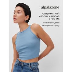 Кроп-топ alpalazone, размер 46, голубой