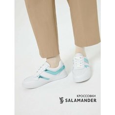 Кеды Salamander Весна-лето 2025, полнота 4 (RU)/ на узкую и среднюю стопу, размер 37, белый/голубой
