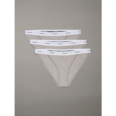 Трусы CALVIN KLEIN, комплект из 3 шт., размер S, серый