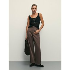Джинсы багги Zarina baggy, размер XS (RU 42)/170, капучино