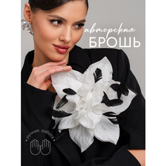 Брошь Elletri, 1 шт., бежевый, черный, белый