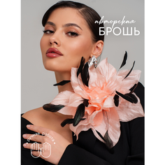 Брошь Elletri, 1 шт., желтый, розовый, черный