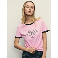 Футболка Zarina, размер XL (RU 50), рoзовый