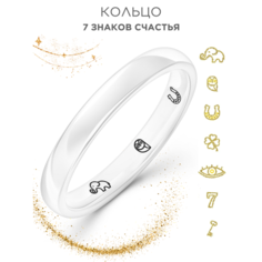 Кольцо Noima, керамика, размер 17, ширина 3 мм, белый