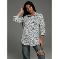 Блуза LOVETEX.STORE Большие размеры, размер 60, белый