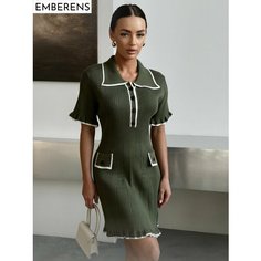 Платье EMBERENS Весна-лето 2025, размер M, зелeный