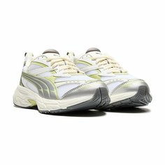 Кроссовки PUMA Весна-лето 2025, размер 4, серый, бежевый, зеленый