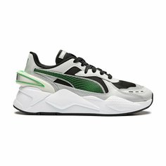 Кроссовки PUMA Весна-лето 2025, размер 4, серый/черный/зеленый