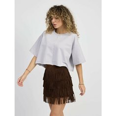Футболка H&T Collection, размер ONESIZE, светло-серый