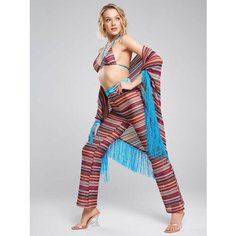 Брюки ALZA HOT COLLECTION, размер 38, бирюзовый, голубой, красный