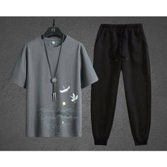 Костюм спортивный Jools Fashion, размер 46, серый