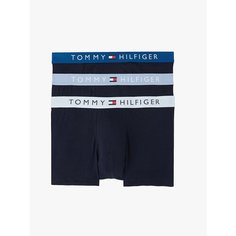 Трусы TOMMY HILFIGER, комплект из 3 шт., размер S, темно-синий