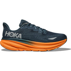 Кроссовки HOKA ONE ONE Clifton 9, размер 10,5 US, черный/оранжевый